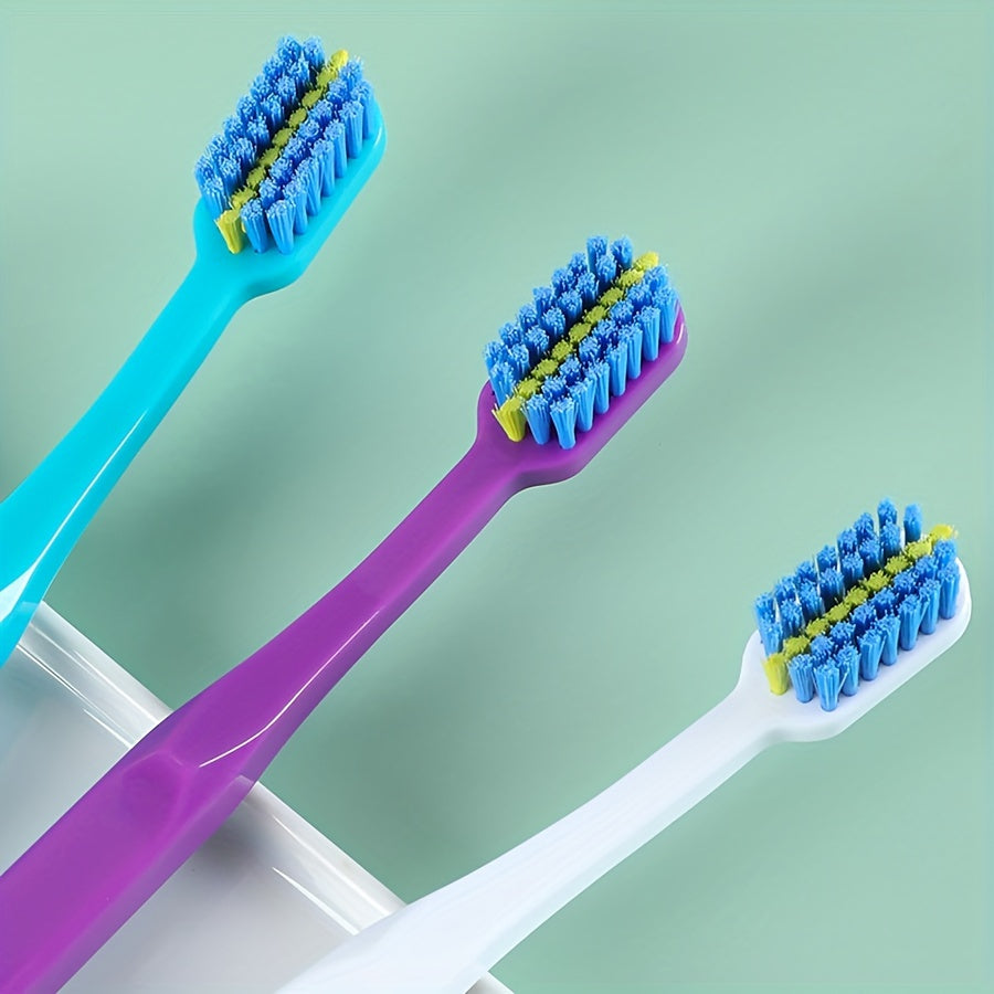 Adult Soft Bristle Toothbrushes for Braces Pack of 2 Nylon Brush Heads