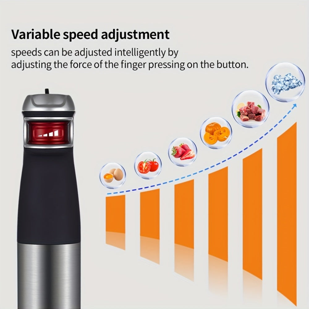 5-in-1 Immersion qo‘l blender to‘plami 1200W, oziq-ovqat protsessori, maydalagich, ko‘taruvchi va sut ko‘taruvchi bilan