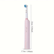 Adult Rechargeable Electric Toothbrush with 8 Brush Heads and Travel Case