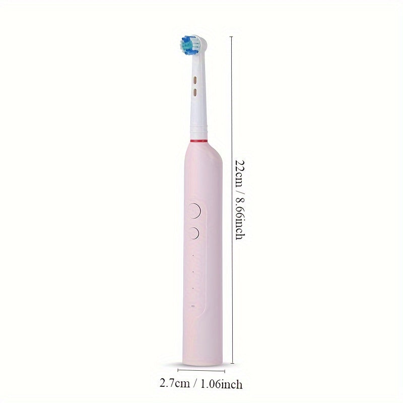 Adult Rechargeable Electric Toothbrush with 8 Brush Heads and Travel Case