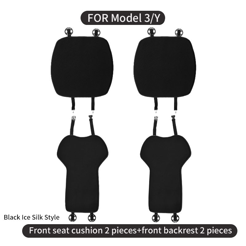 Universal viskoza o'rindiq yostiq to'plami old va orqa avtomobillar uchun, sirpanishga qarshi, nafas oladigan