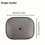 2pcs Car Sunshade Mesh Roll-Up Window Insulation Heat Reduction UV Protection