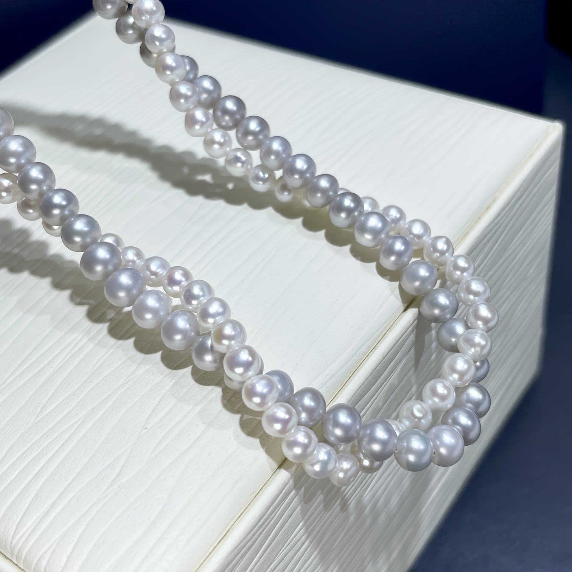 Freshwater Pearl Necklace Double Layer Natural Stone Elegant Jewelry for Weddings and Holidays