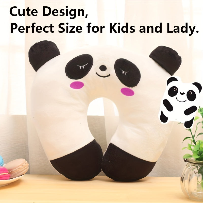 Almohada de cuello de viaje en forma de U con estampado de animales bonitos para soporte y comodidad