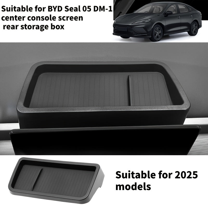 Interior Storage Box for Car Rear Center Console Tray Black Durable Material