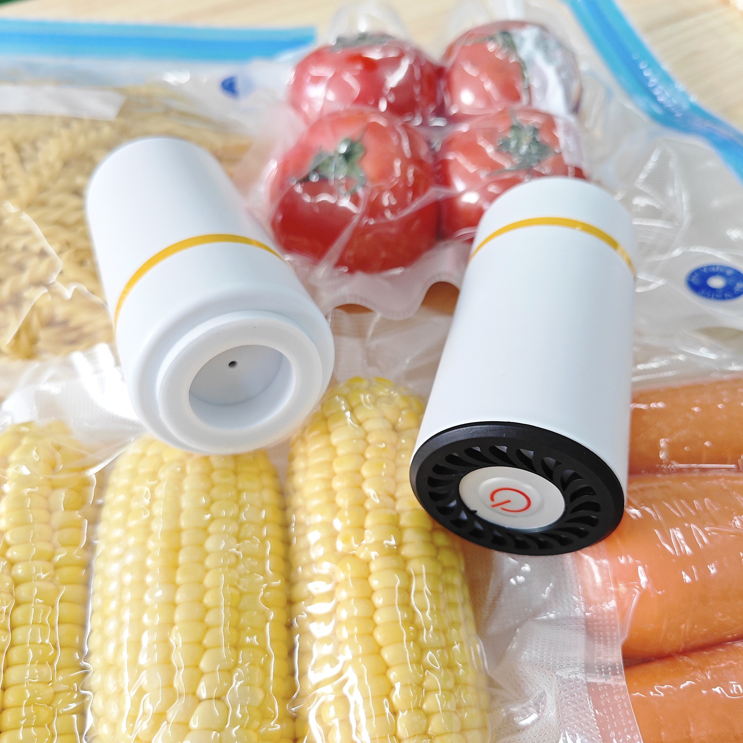 Portable Electric Vacuum Sealer with Reusable Bags for Food Storage and Meal Prep