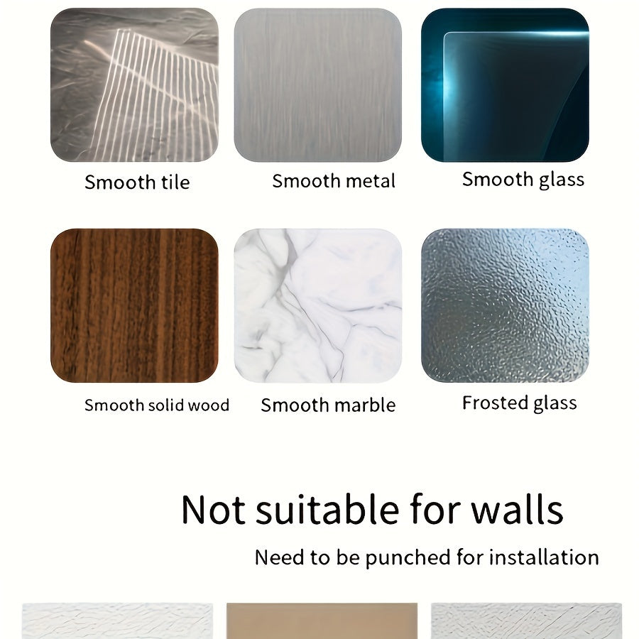 Ko'p maqsadli devorga o'rnatiladigan oshxona saqlash tokchasi, uyda foydalanish uchun, burg'ulash talab qilinmaydi. Ziravorlar, sochiq va boshqa narsalar uchun saqlashni o'z ichiga oladi.