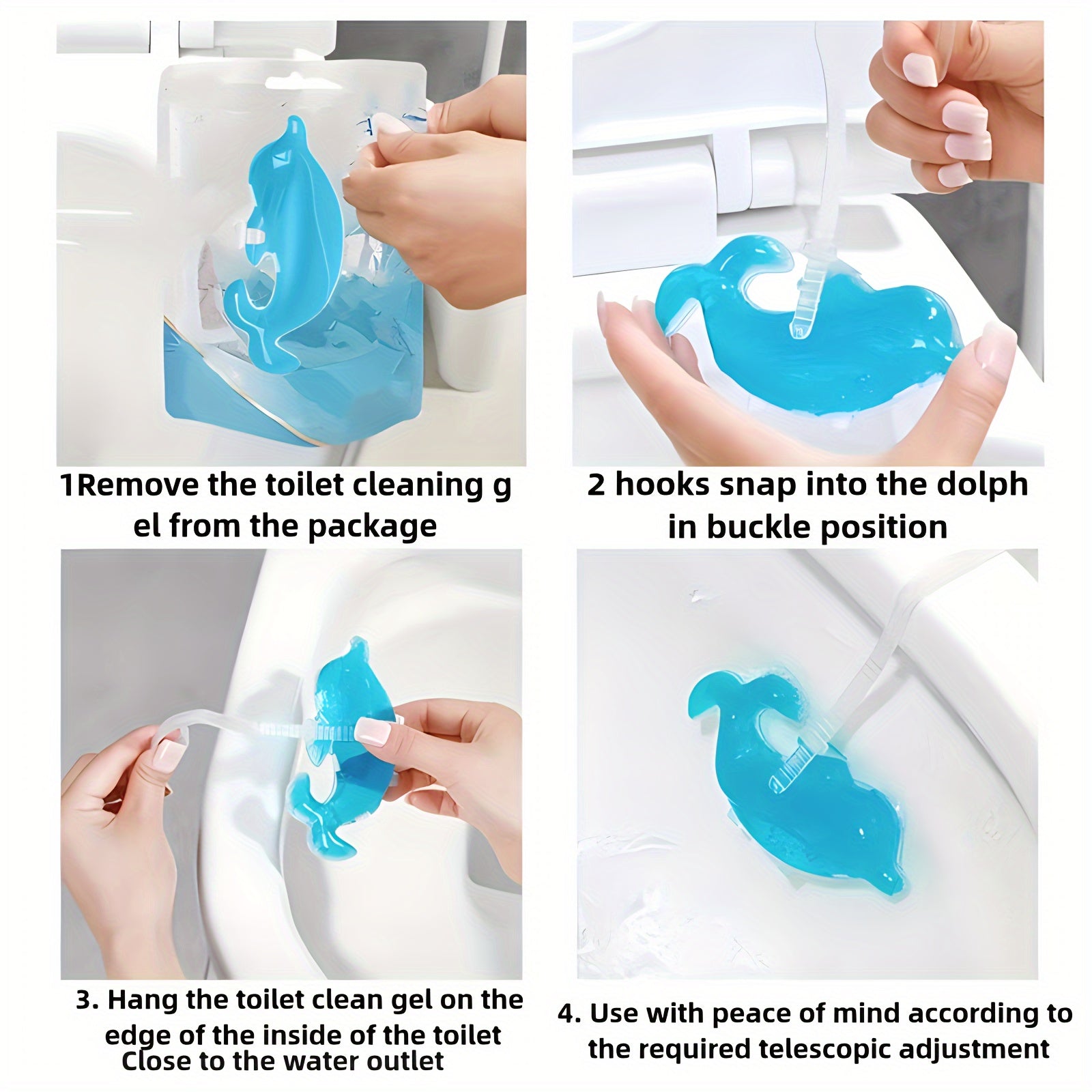 Bozorda yangi Box 2, osma delfin modeli bilan hojatxona tozalash geli so'nggi tendentsiyasi. Ushbu avtomatik tozalash geli nafaqat hojatxonangizni yangi va aromatik hid bilan qoldiradi, balki deodorant va tozalovchi ruh sifatida ham xizmat qiladi.