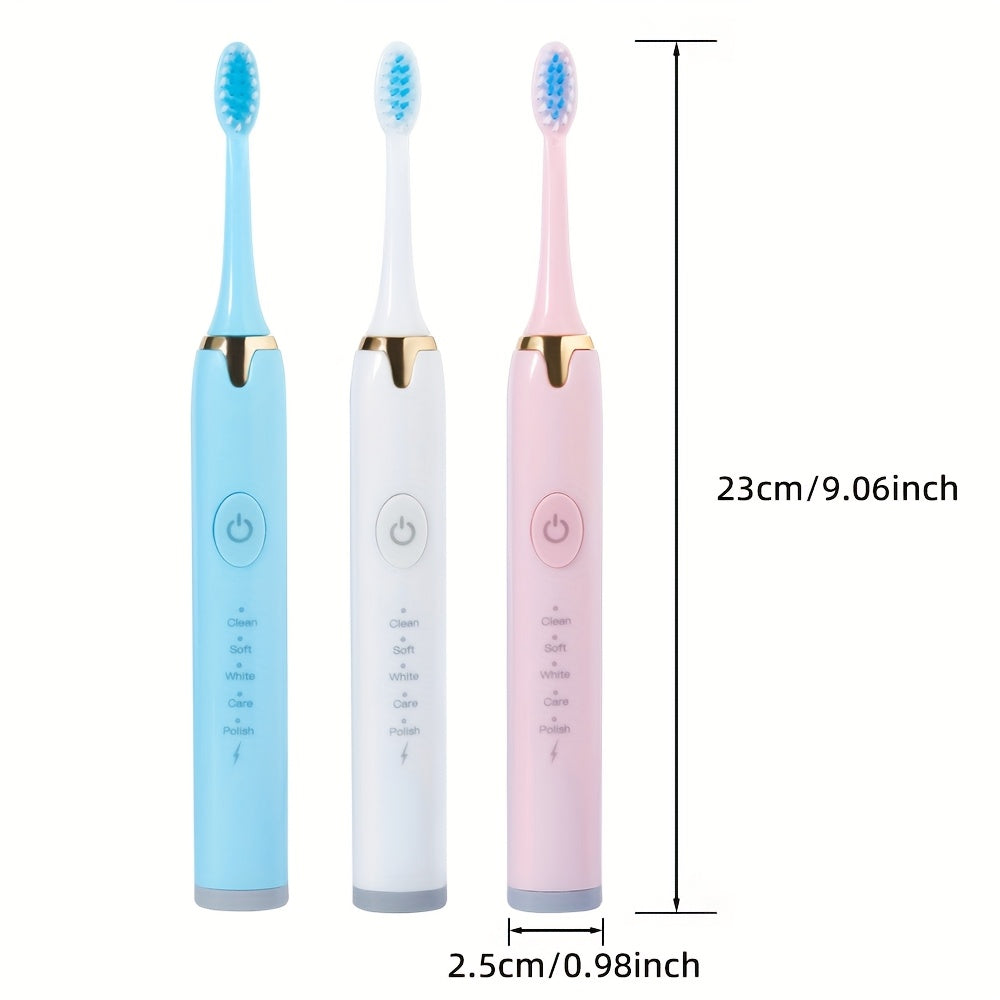 Rechargeable Sonic Electric Toothbrush for Adults with 9 Heads