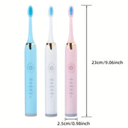 Rechargeable Sonic Electric Toothbrush for Adults with 9 Heads
