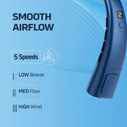 Portable Mini USB Fan with 5 Speed Settings for Travel Outdoor Beach