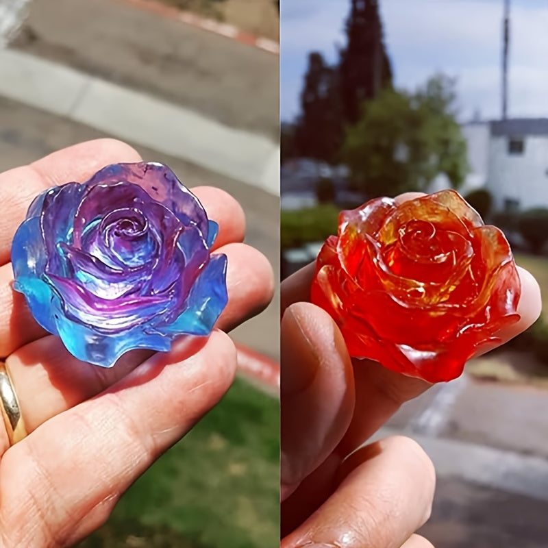 Silicone Mold Set Rose Flower Design 2 Pieces for Baking Candles Crafts