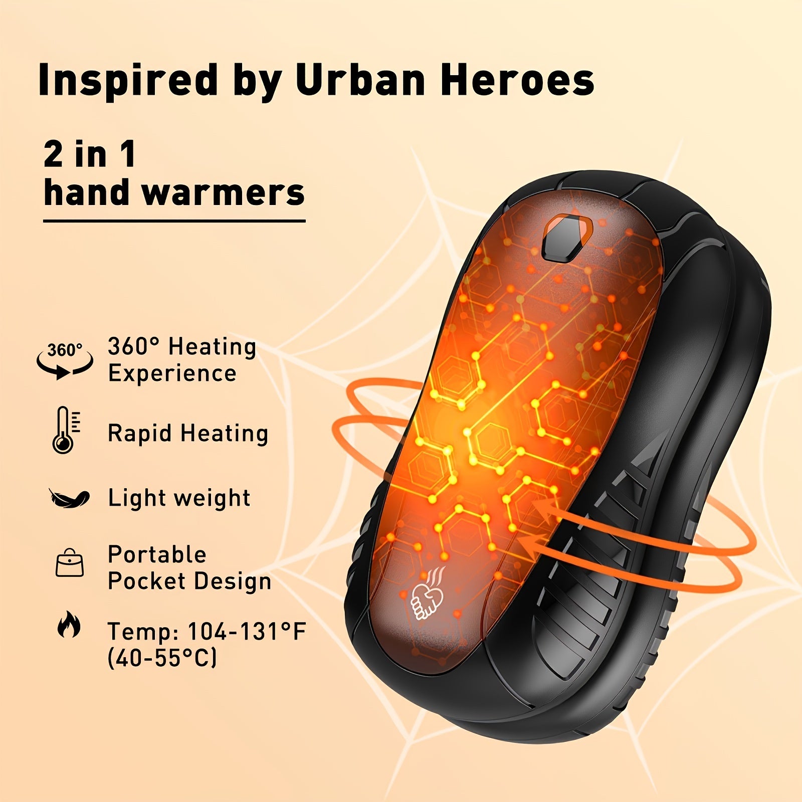 Rechargeable Hand Warmers Portable Electric Hand Warmers with 3 Temperature Settings