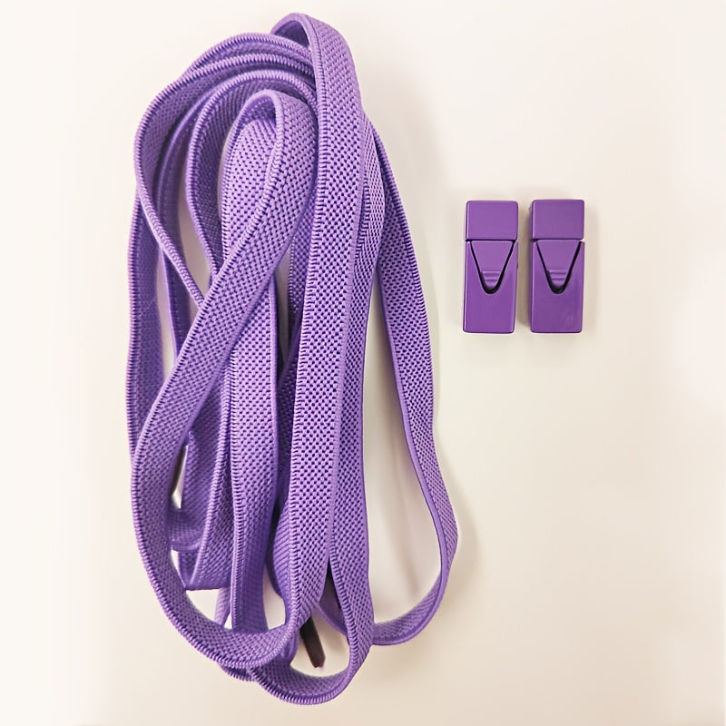 2-Pack Elastic No-Tie Shoe Laces for Sports and Casual Shoes