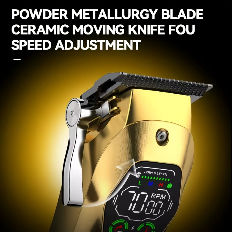 Cortapelos de alta velocidad con pantalla USB, batería de 2000mAh, recorte de precisión