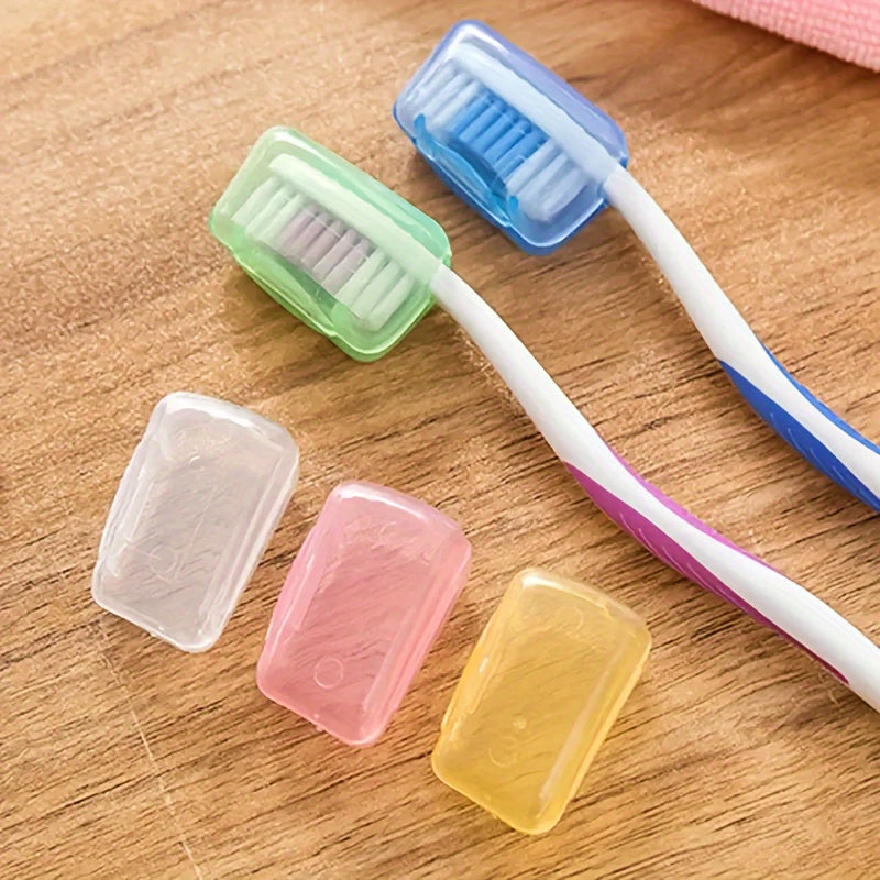 Multi-Color Travel Toothbrush Head Covers 5-Pack Portable Durable Protector Cases