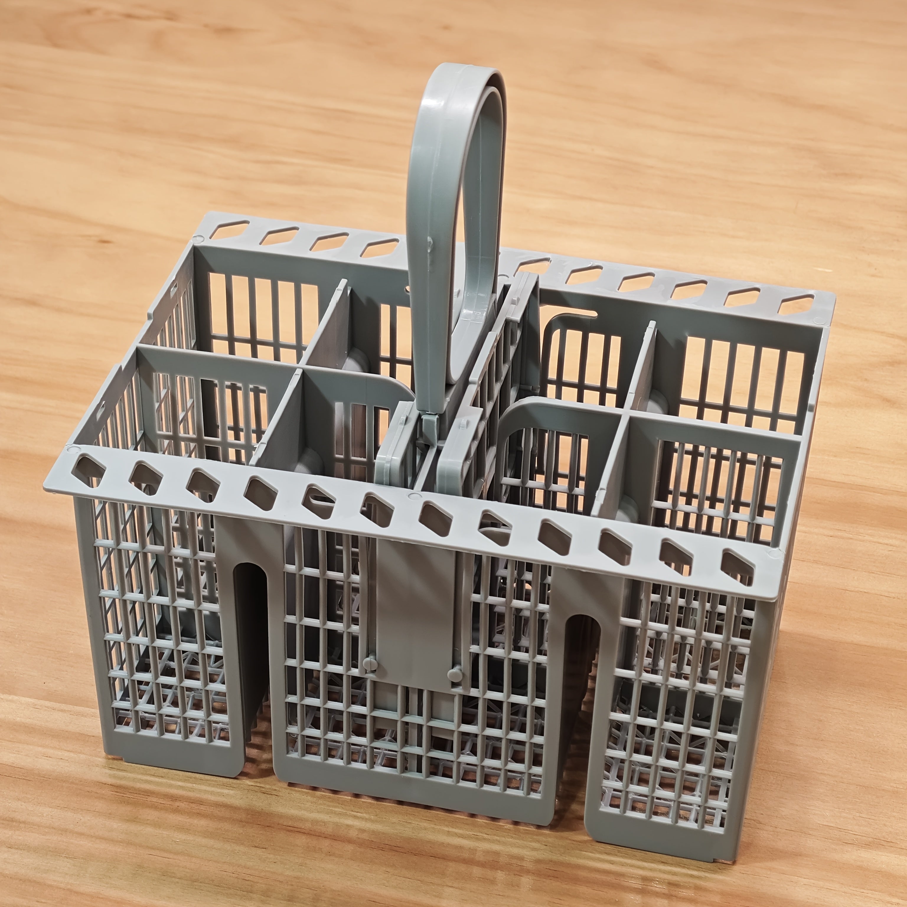 Пластиковая корзина для посуды с отделением для ножа и вилки, прочный материал