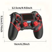 Wireless PS4 Controller with Dual Vibration 6-Axis Touchpad 3.5mm Audio Black Red