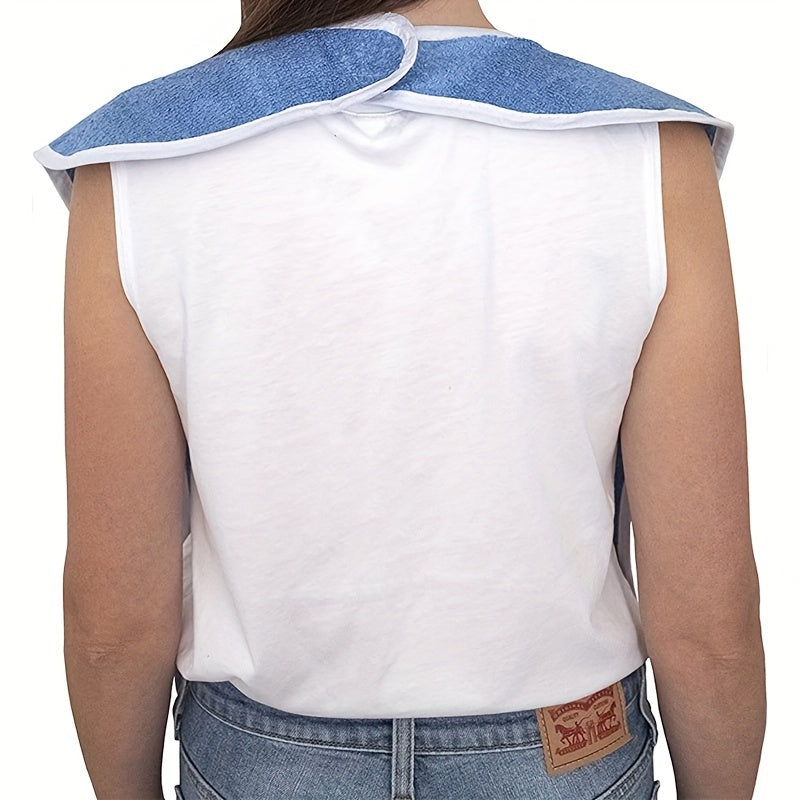 Adult Elderly Bib Soft Polyester Stain-Resistant Mealtime Cover