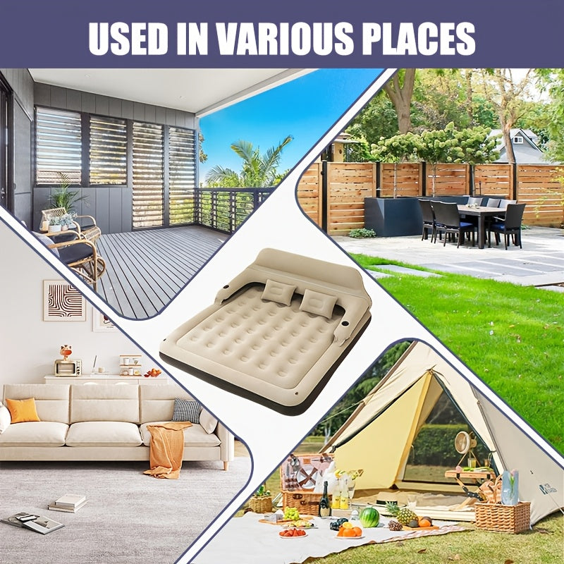 Havoni to'ldirish dizayni, o'rtacha to'ldirilgan ko'pik va polyester qoplama bilan qulay uxlash uchun havo matras. Mustahkam plastik ramka tufayli elektr energiyasi talab qilinmaydi.