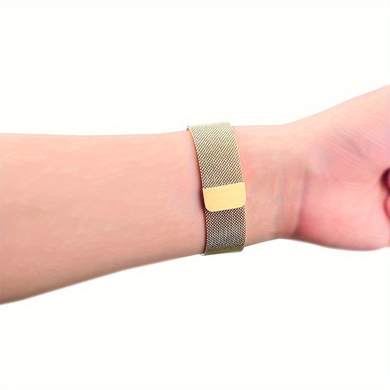 Stainless Steel Mesh Watch Band 20mm Magnetic Closure Compatible with Samsung Galaxy Watch 4 5 6 and Watch 4 Classic 5 Pro