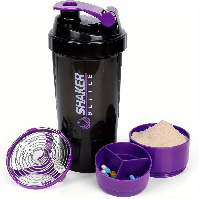 Portable Protein Shaker Cup Made from Durable PP Material for Gym and Outdoor Fitness