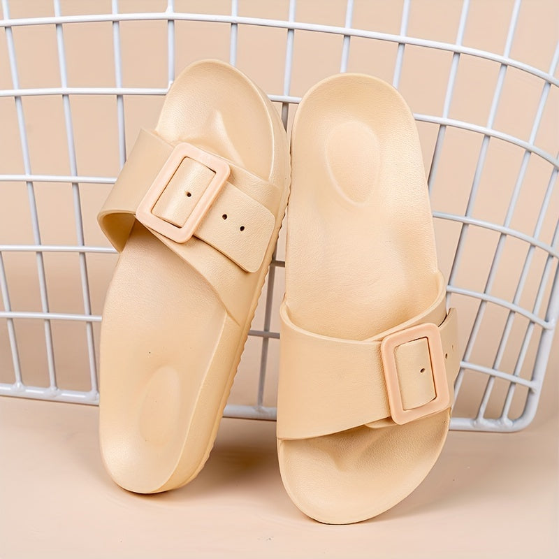Unisex EVA Slides Lightweight Soft Sole Adjustable Buckle Non-slip Plus Size