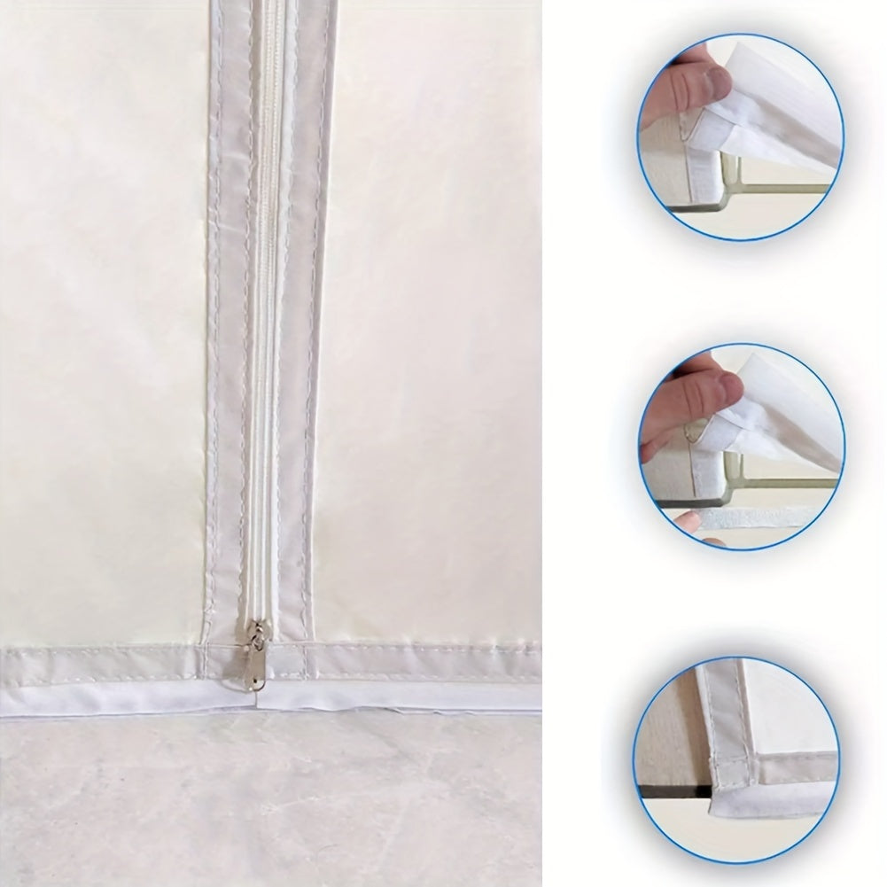 Indoor Mobile AC Sealing Accessory 58x90cm Door Window Baffle Cloth Plastic