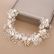 Faux Pearl Mesh Hairband for Bridal Wedding Headpiece Elegant Hair Accessories