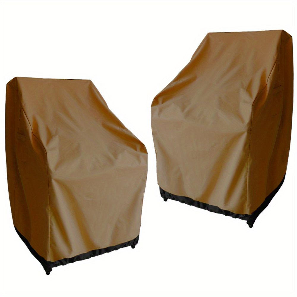 Outdoor Fabric High Back Chair Covers Set of 2