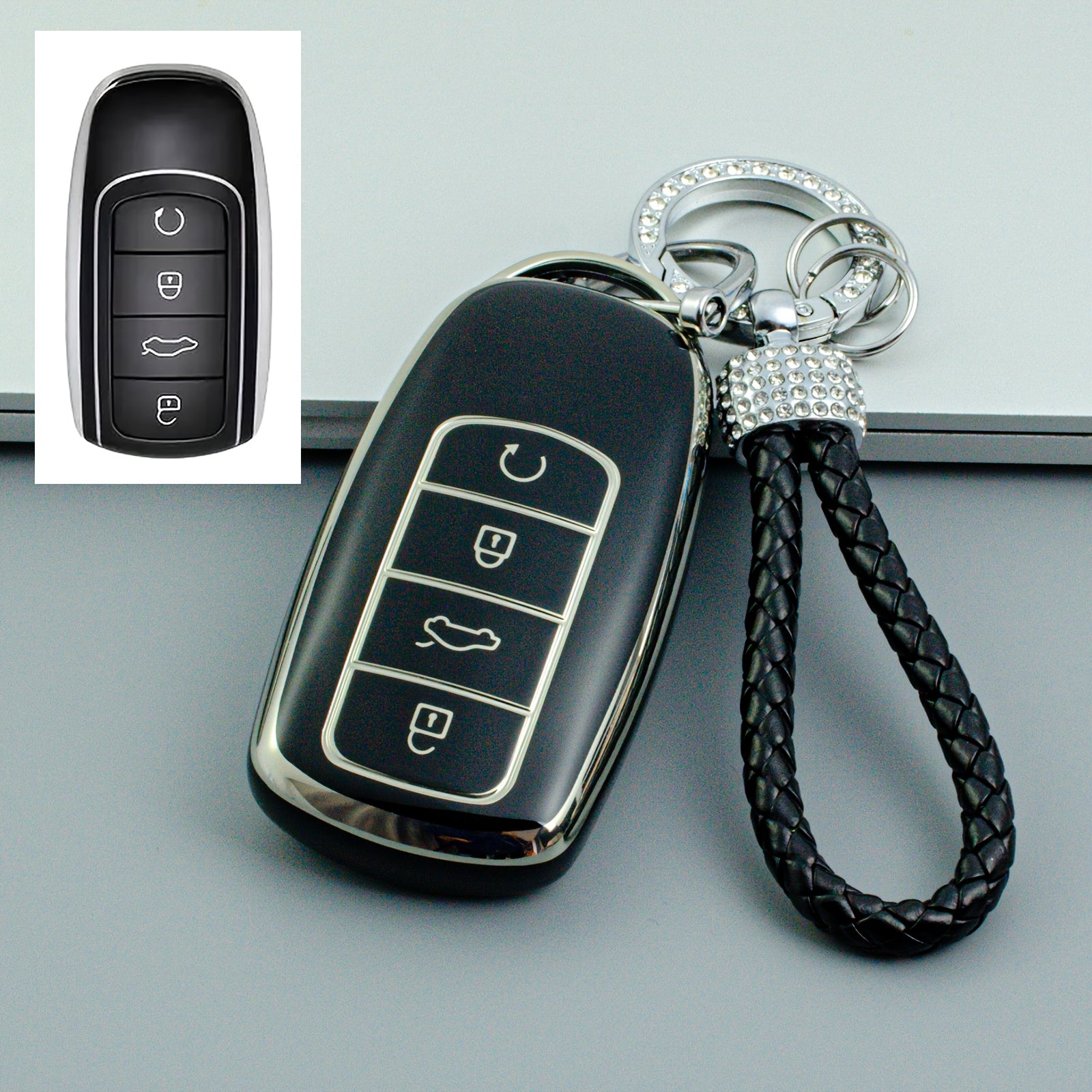 Soft TPU Key Fob Cover for Car Key Protector Compatible with Tigo 7/8 Plus C5