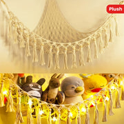 Ручная работа Большая Сетчатая Подвесная Гамак для Игрушек - Бохо Девочек Нурсерии Игровой Комнаты Спальни Органайзер Полка для Плюшевых Игрушек, 1 шт. - Идеальный Подарок на Рождество, Хэллоуин, День Благодарения