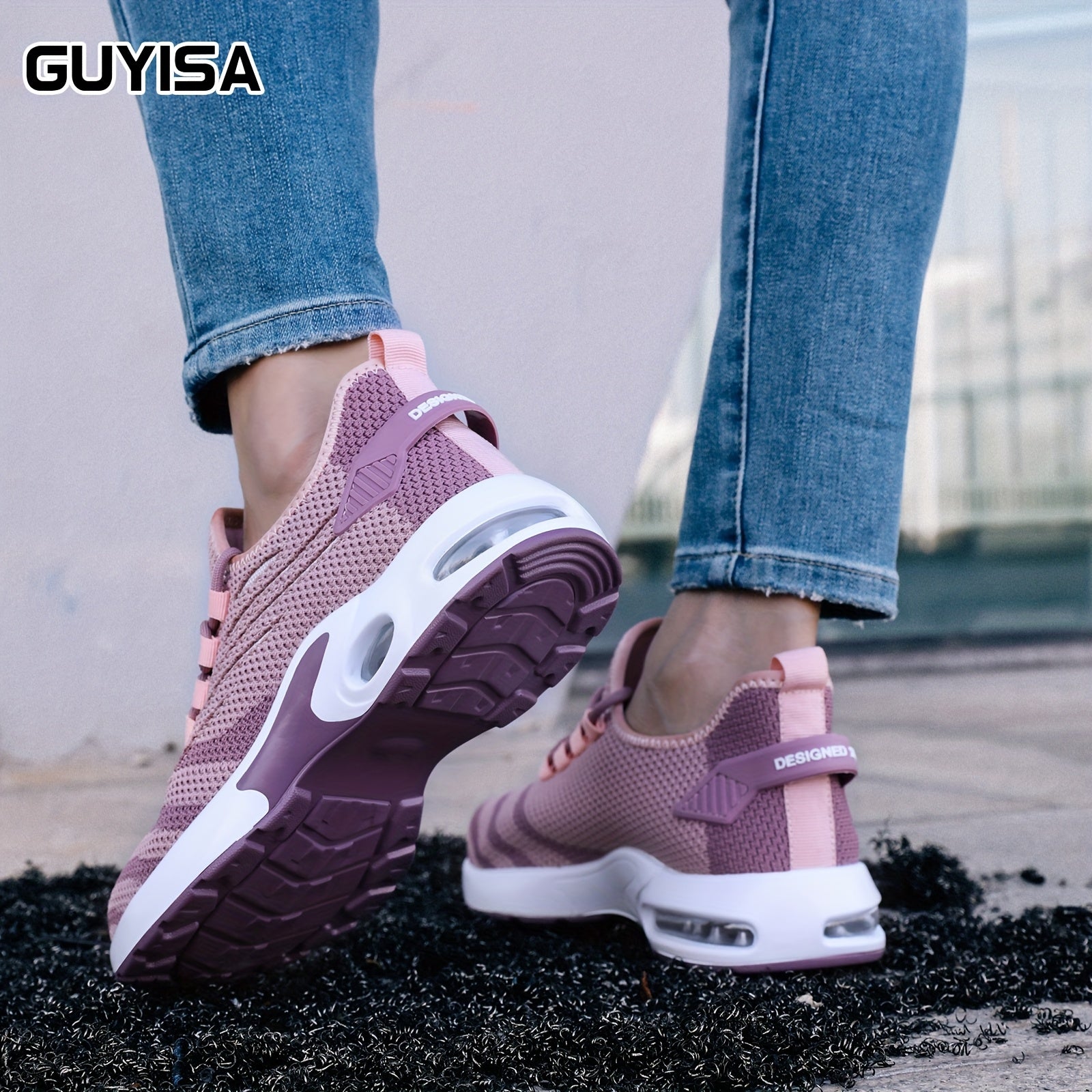 Women's Breathable Knit Safety Shoes Steel Toe Puncture-Resistant All-Season