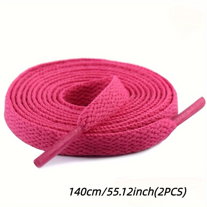 2 пары плоских повседневных спортивных шнурков для кроссовок, белые, 45 дюймов