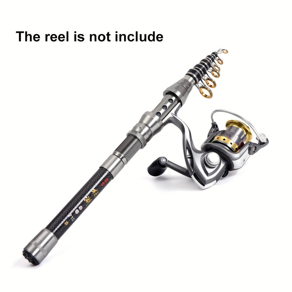 Carbon Fiber Telescopic Fishing Rod 1.5m to 2.4m Saltwater Spinning Rod