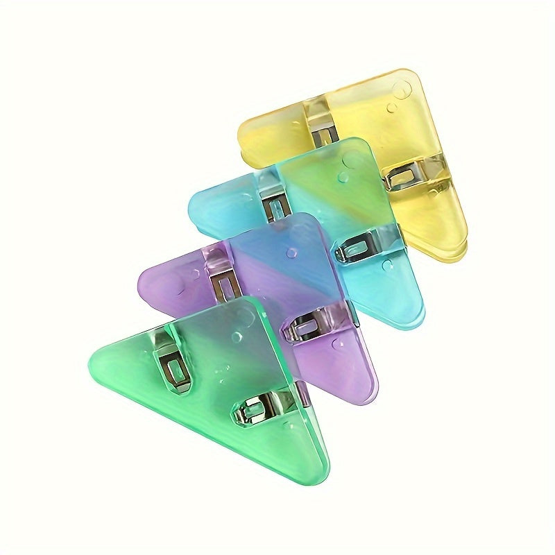 10pcs Plastic Office Triangle Book Clips File Folder Organizer Anti-Roll Office Supplies