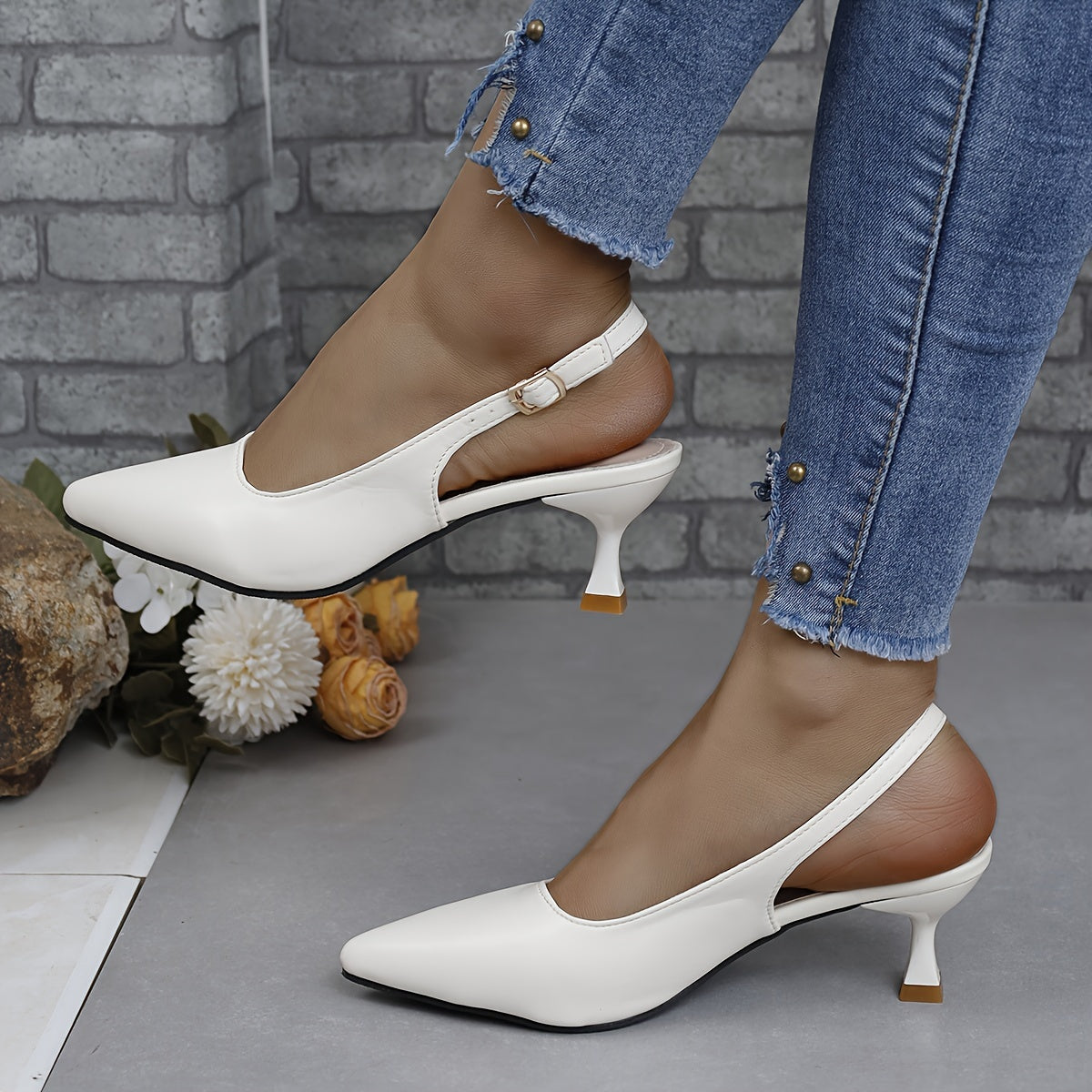 Women's Pointed Toe Pumps - Microfiber Cover High Heel Casual Shoes