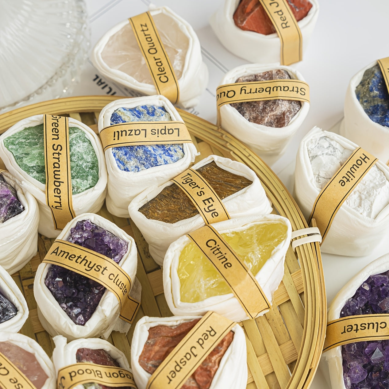 Kit de piedras preciosas de cristal natural para hacer joyería y decorar el hogar, varios tamaños