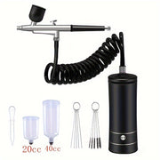 Rechargeable Portable Airbrush Kit with Compressor and 0.3mm Tip for Art Painting and Decoration