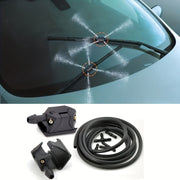 Universal Car Windshield Wiper Nozzle and Hose Adjustable 4-Way Spray