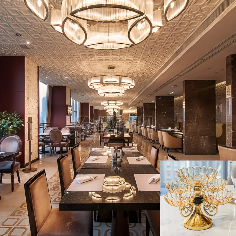 Multi-Layered Plastic Fruit and Snack Serving Tray for Parties and Events