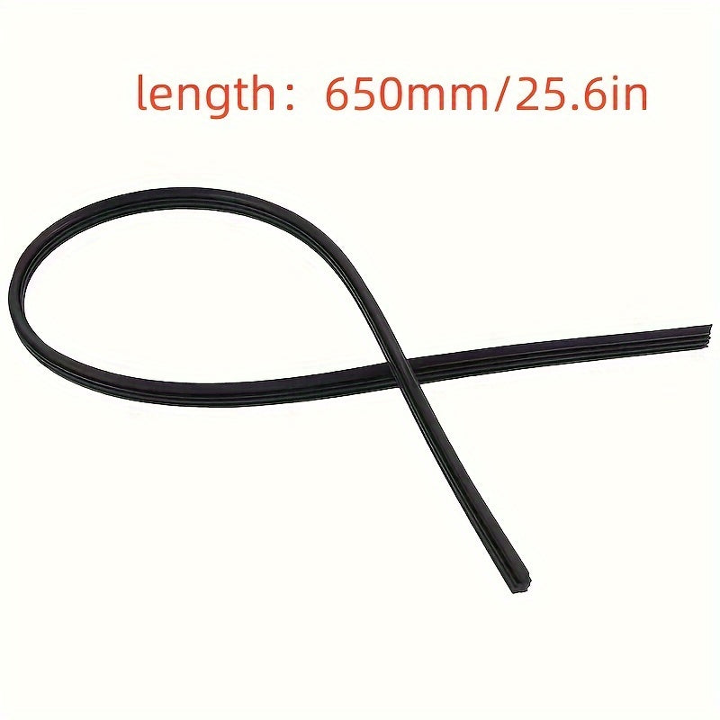 Universal Silicone Wiper Blade Strip Quiet Durable 10.6mm