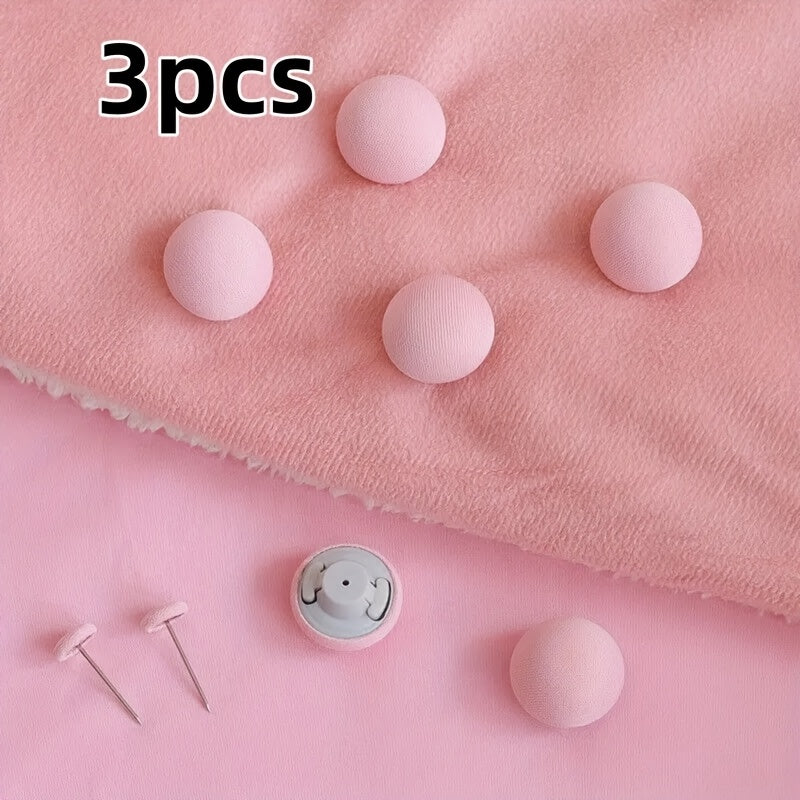 Set of 3 Grey Bedding Clips with Safety Lock Buckles for Duvets, Quilts, and Curtains