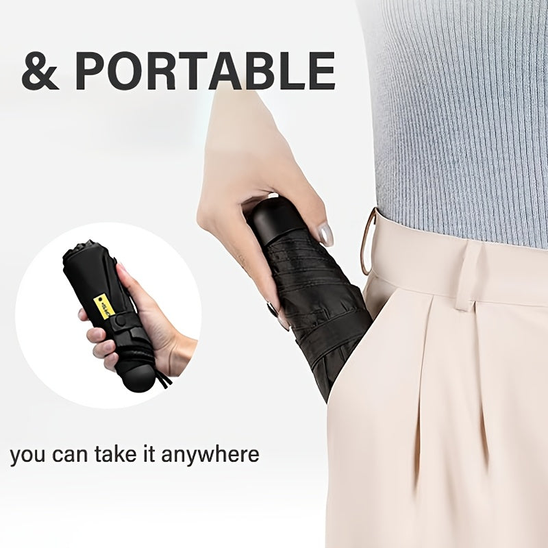 Mini Sun Umbrella with UV Protection Foldable Compact Lightweight Waterproof for Men Women