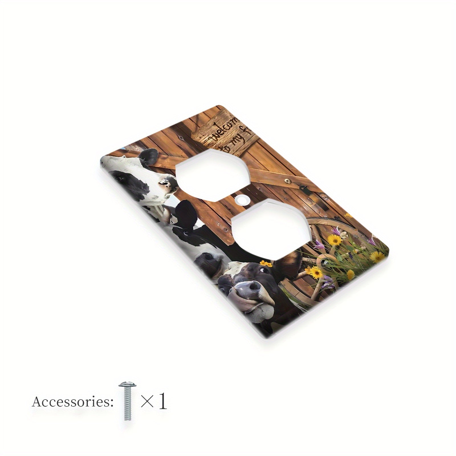 Cow Wall Plate Cover 1 Gang 2 Gang Farmhouse Cow Decor Indoor Outdoor Kitchen Bathroom