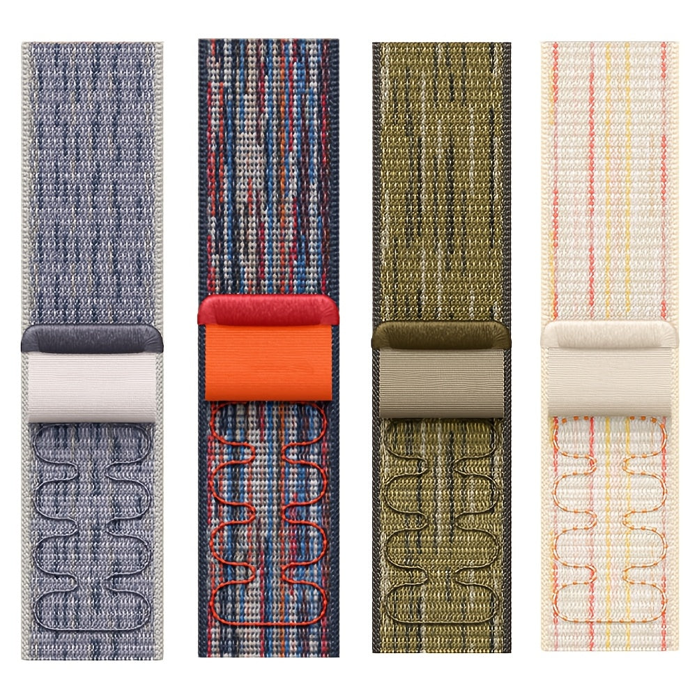 Nylon Elastic Solo Loop Strap for Apple Watch Series 1-10 Adjustable Sport Wristband for Men and Women