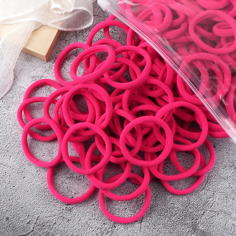 Women Basic Hair Bands 50pcs Elastic Solid Color Hair Accessories