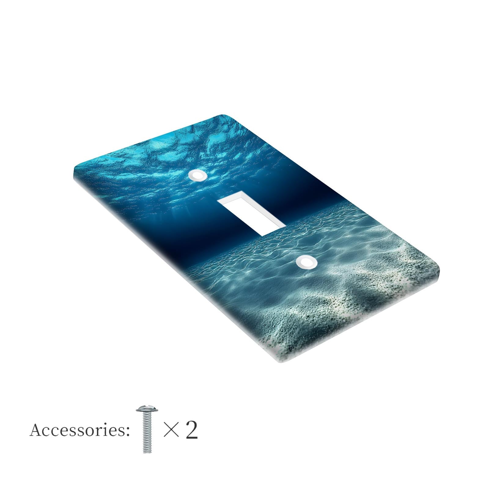 Ocean Themed Wall Plate with Blue Sea Print Unbreakable Polycarbonate