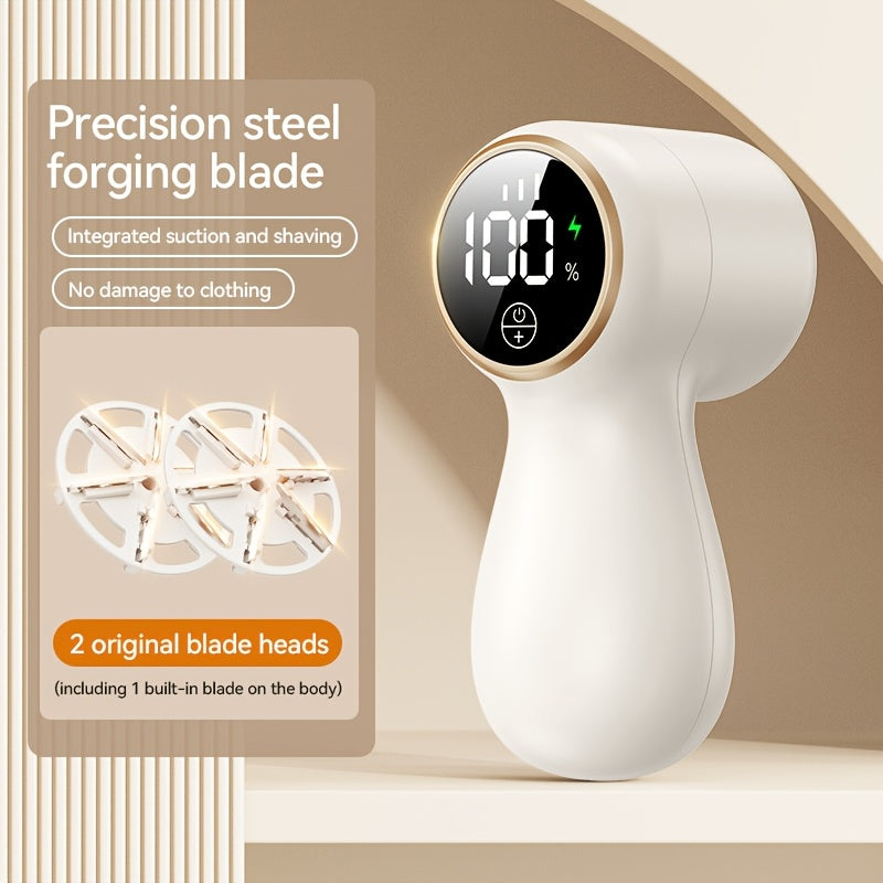 LED Display Sweater Shaver with Three-Level Control for Clothing and Fabric Care