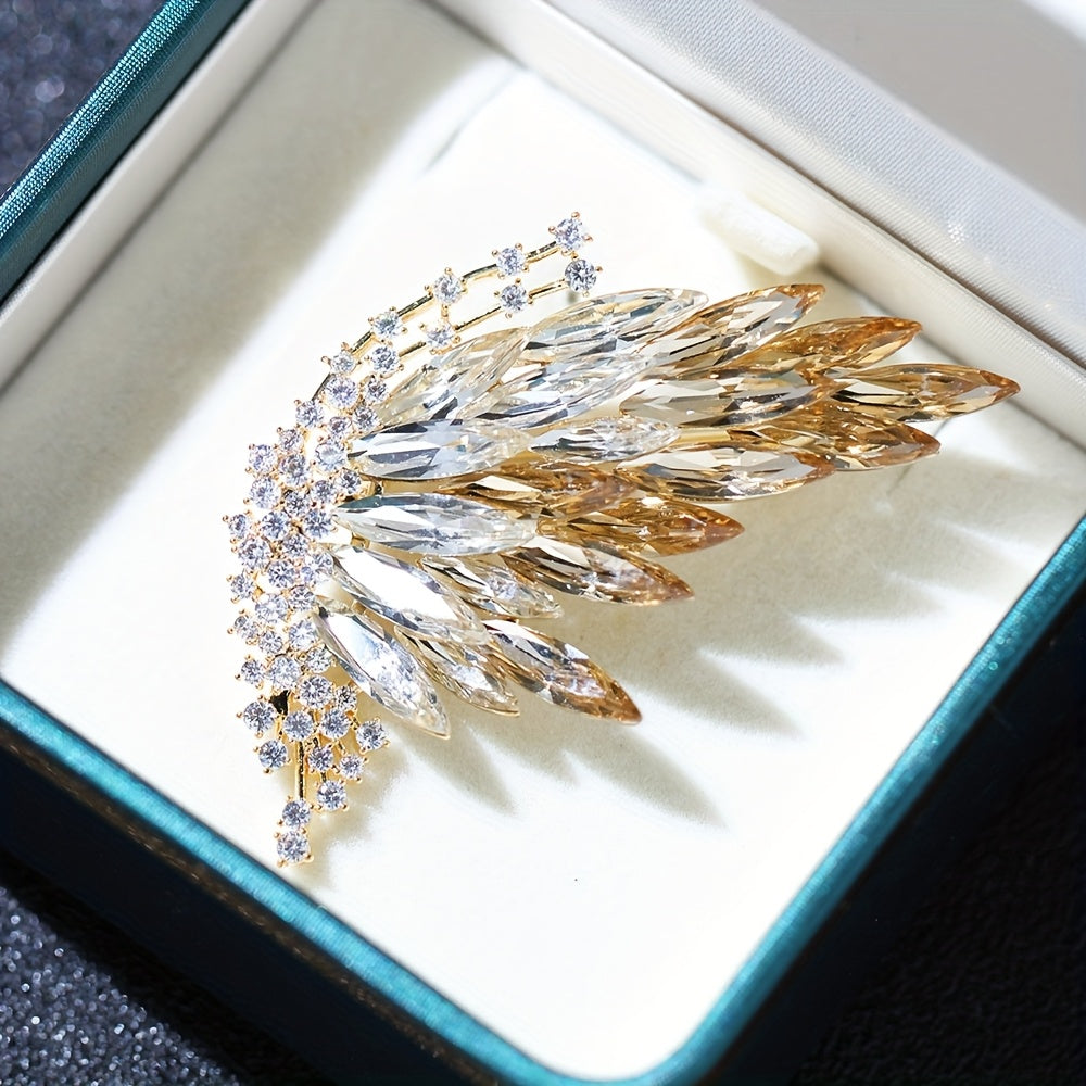 Insect Brooch Stylish Gradient Crystal Butterfly Jewelry Accessory